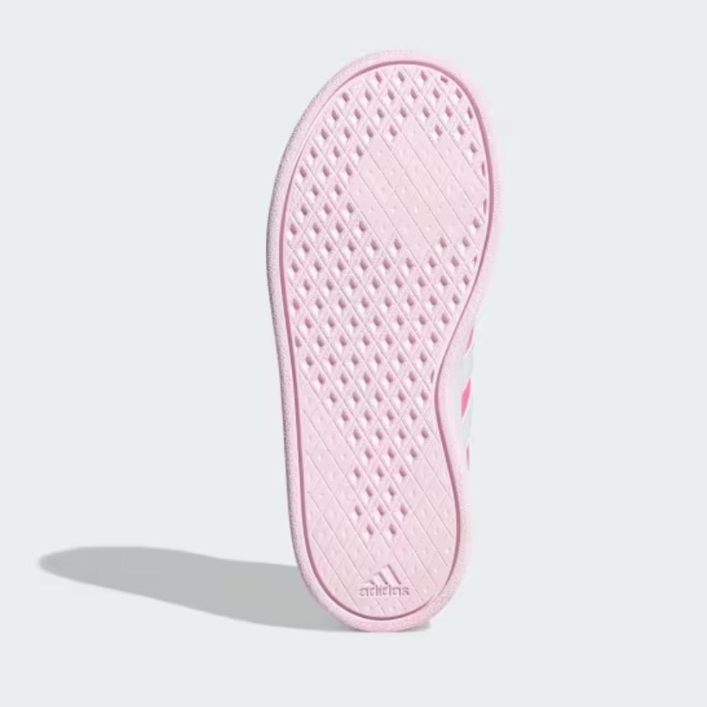 Adidas Breaknet Lifestyle Court Girls Pink & White Lace Sneakers - Picture 8 of 11